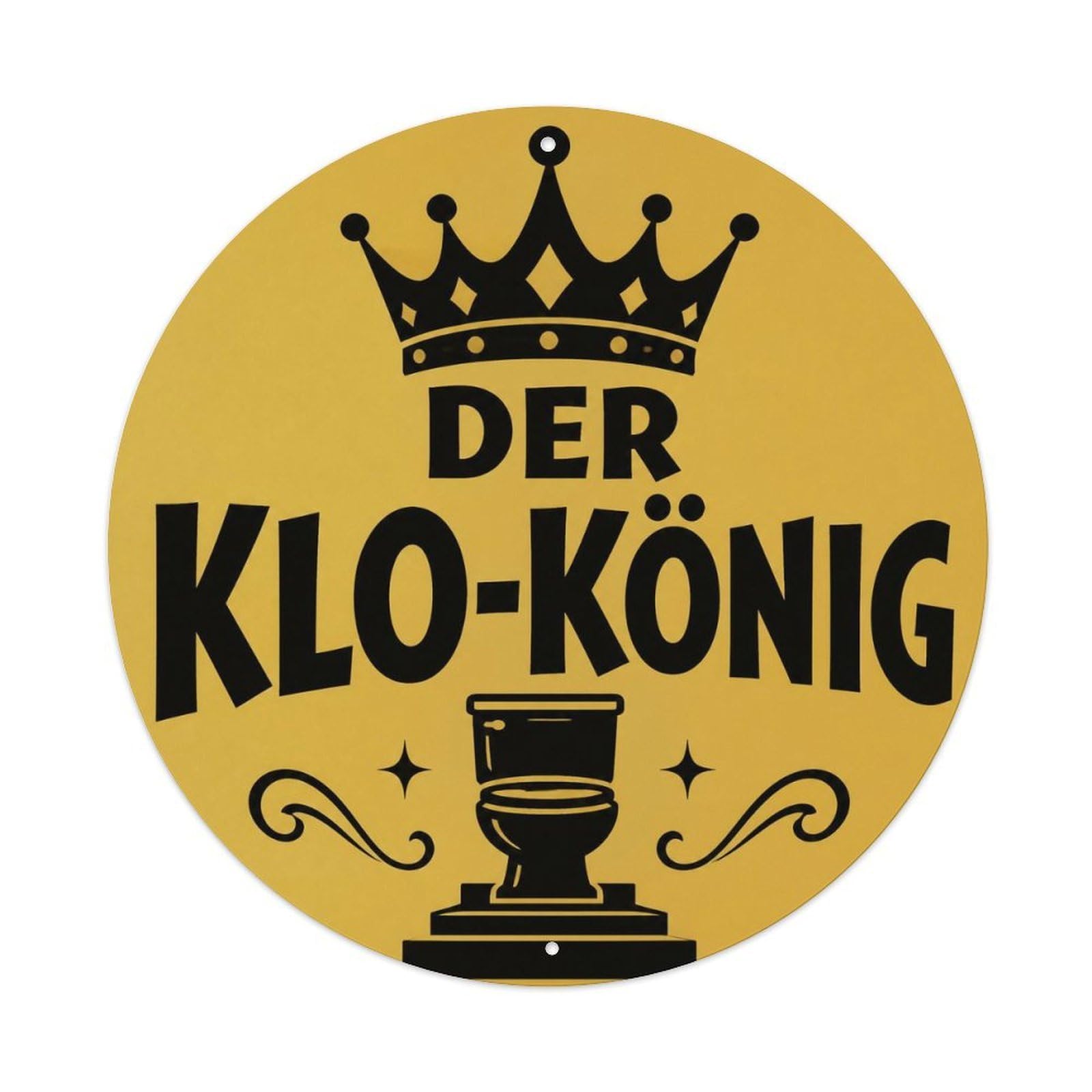 Olyhtr 8X8inch Classic Style Klo Koenig Washroom Notice German Illustration Style Metal Tin Sign