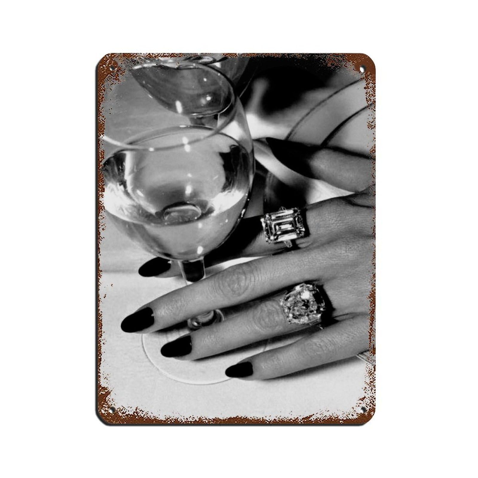 Vintage Bar Art Retro Poster Metal Tin Sign Chic Art Retro Iron Painting Bar People Cave Cafe Family Garage Poster Wall Decoration 12x16inch(30x40cm)