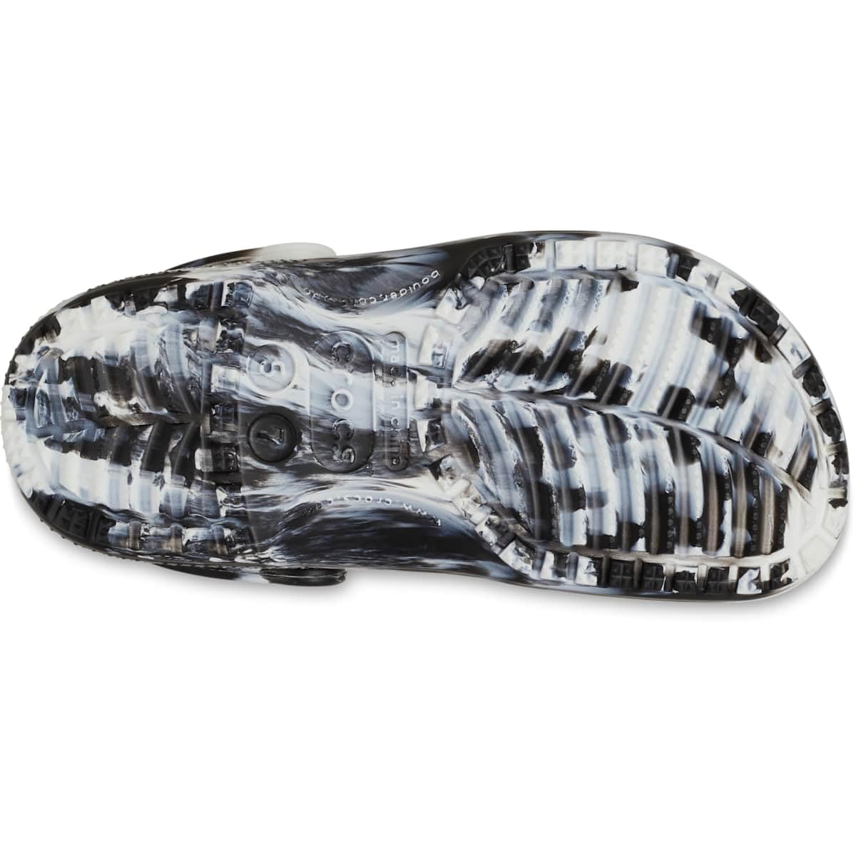 Crocs Unisex Adulto Classic Marbled Clog Zueco, White/Black, 37/38 EU