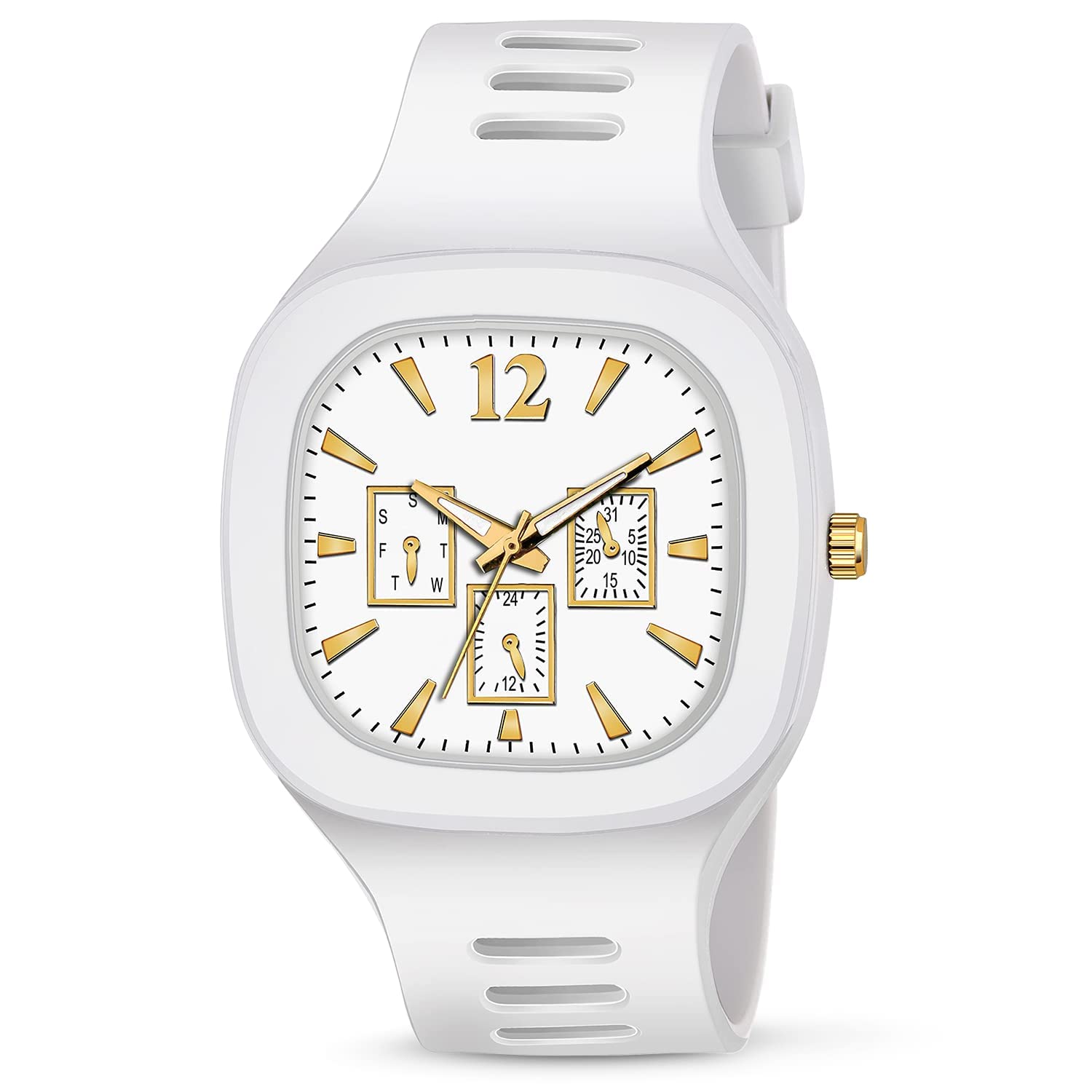 ADAMO Analog Mens Watch (White Dial White Colored Strap) (B0B5NDCZYY) Amazon Price History, Amazon Price Tracker