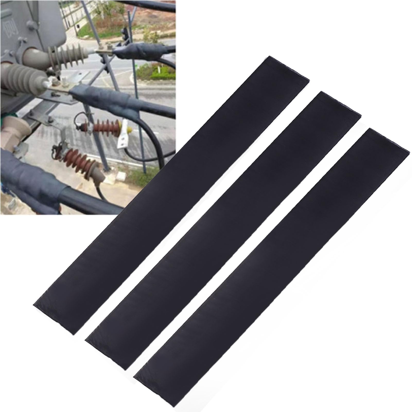 Fabater Nastro Isolante Elettrico da 35 KV Resistente All'acqua Ad Alte Prestazioni per L'industria delle Comunicazioni, 3 Pezzi