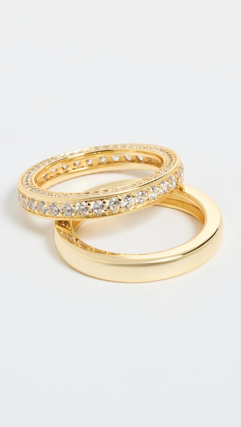 SHASHI Women's Vroom Ring Set in Gold, Gold, 6 - Image 2