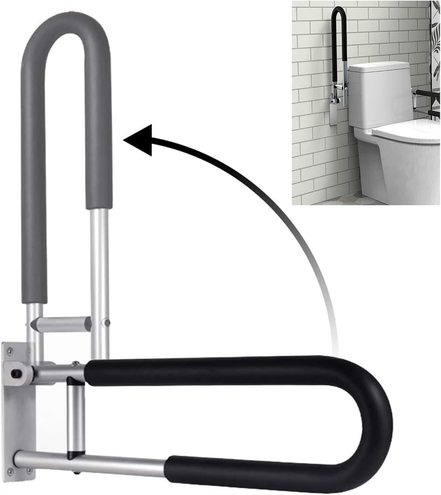 Amazon.co.jp: トイレ手すり 浴室用折りたたみ式手すり ドロップダウン 