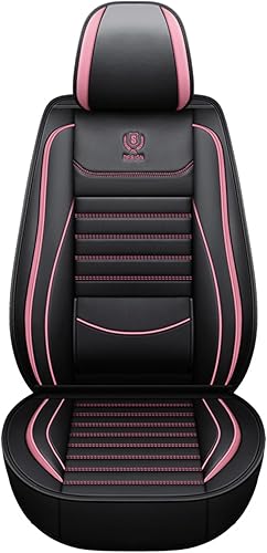 Miniatura 3 de Juego completo de fundas de cuero para asiento de automóvil, con soporte lumbar, ajuste universal para la mayoría de los autos, SUV, camiones y