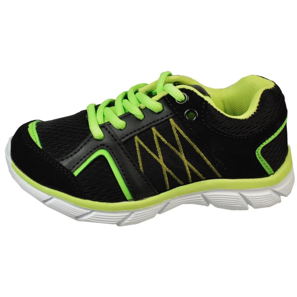 Air Balance Boys Black/Green/Yellow Running Shoes