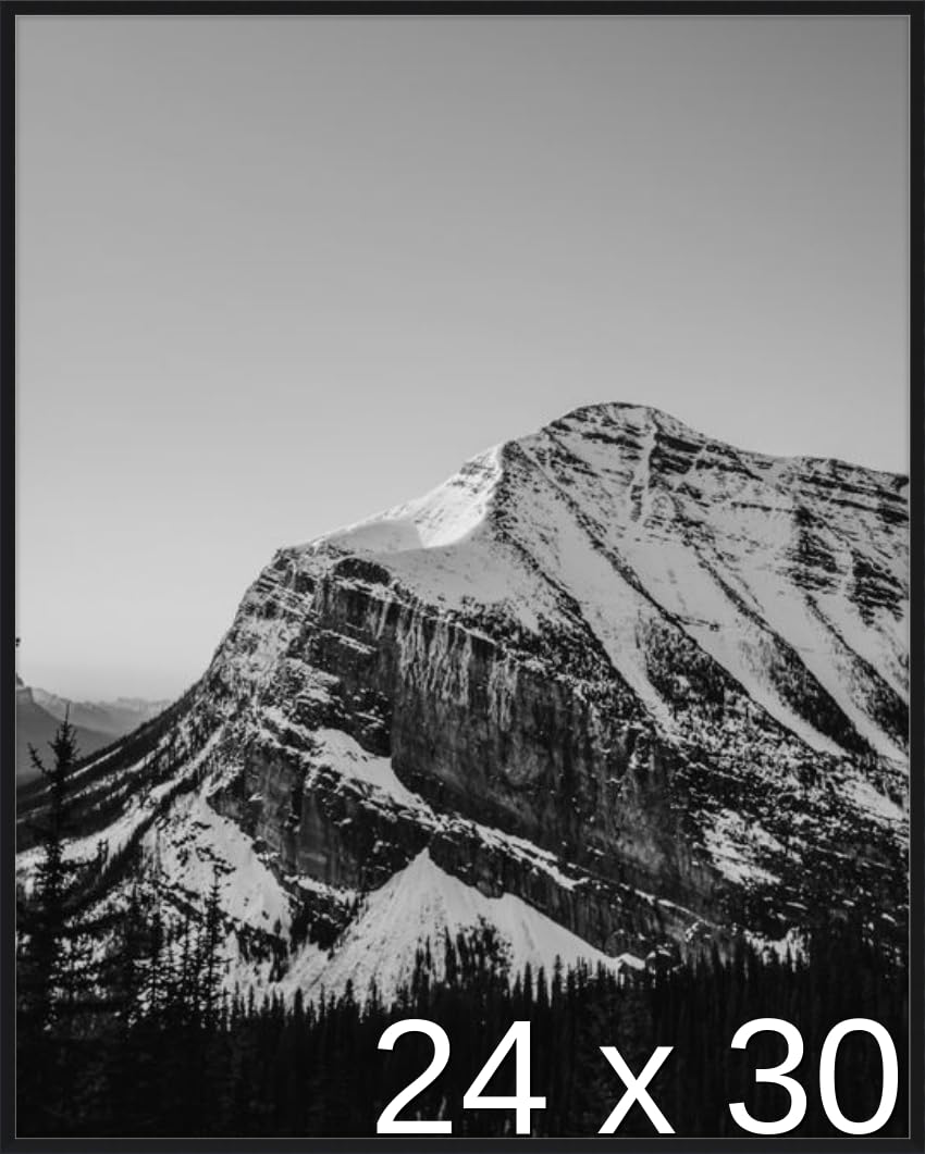 Frame It Easy 24 1/4 x 30 1/4 Satin Black Metal Frame (Ashford) 24.25x30.25 inches