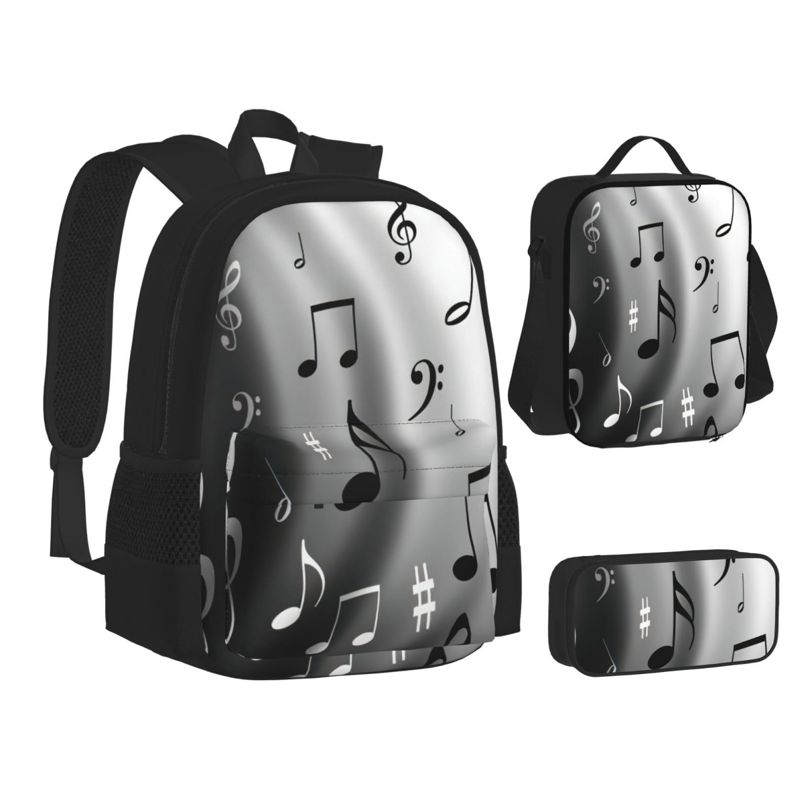 Zaino, borsa portapranzo, astuccio, set da 3 pezzi, per lavoro e