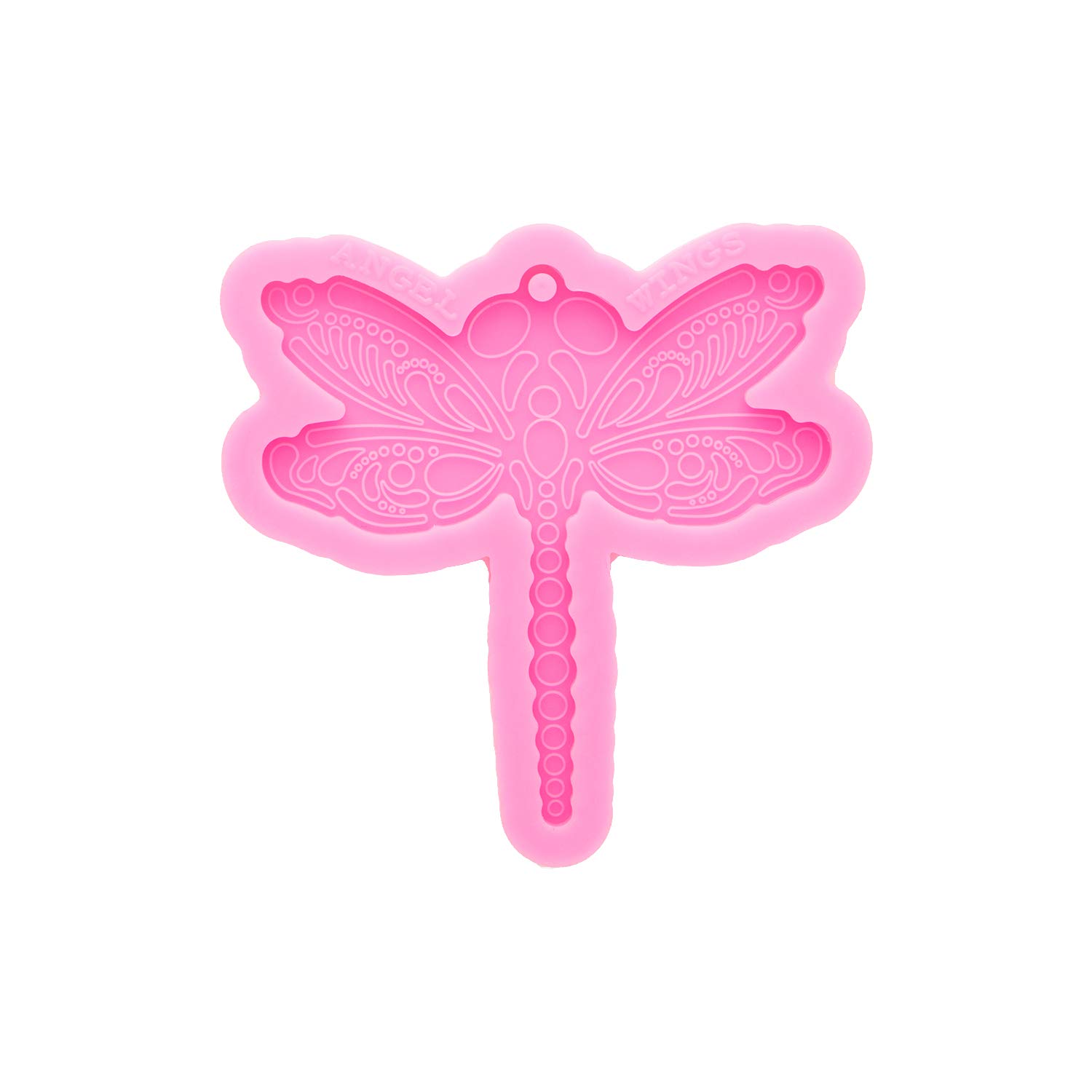 Angel Wings Pink Shiny Glossy Dragonfly Silicone Resin Molds Keychain Silicone Mould For Diy Jewellery Making Epoxy Resin Casting Mold Clay Mold