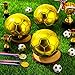 WinnerWhy 6/9 Pcs Gold Autograph Soccer Ball Official Size 2 Mini Trophy Soccer Golden Custom Football with Air Pump for Trophies Anniversary College Coaching Gift Awards Party(6 Pcs)