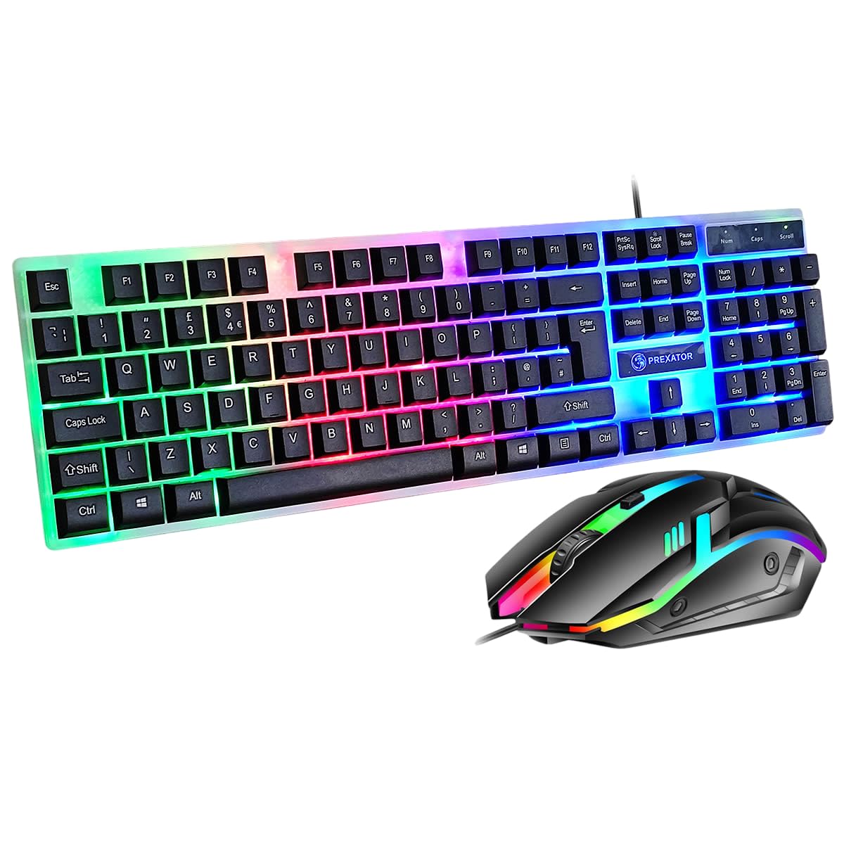 JUSTOP USB Wired Keyboard and Mouse Set