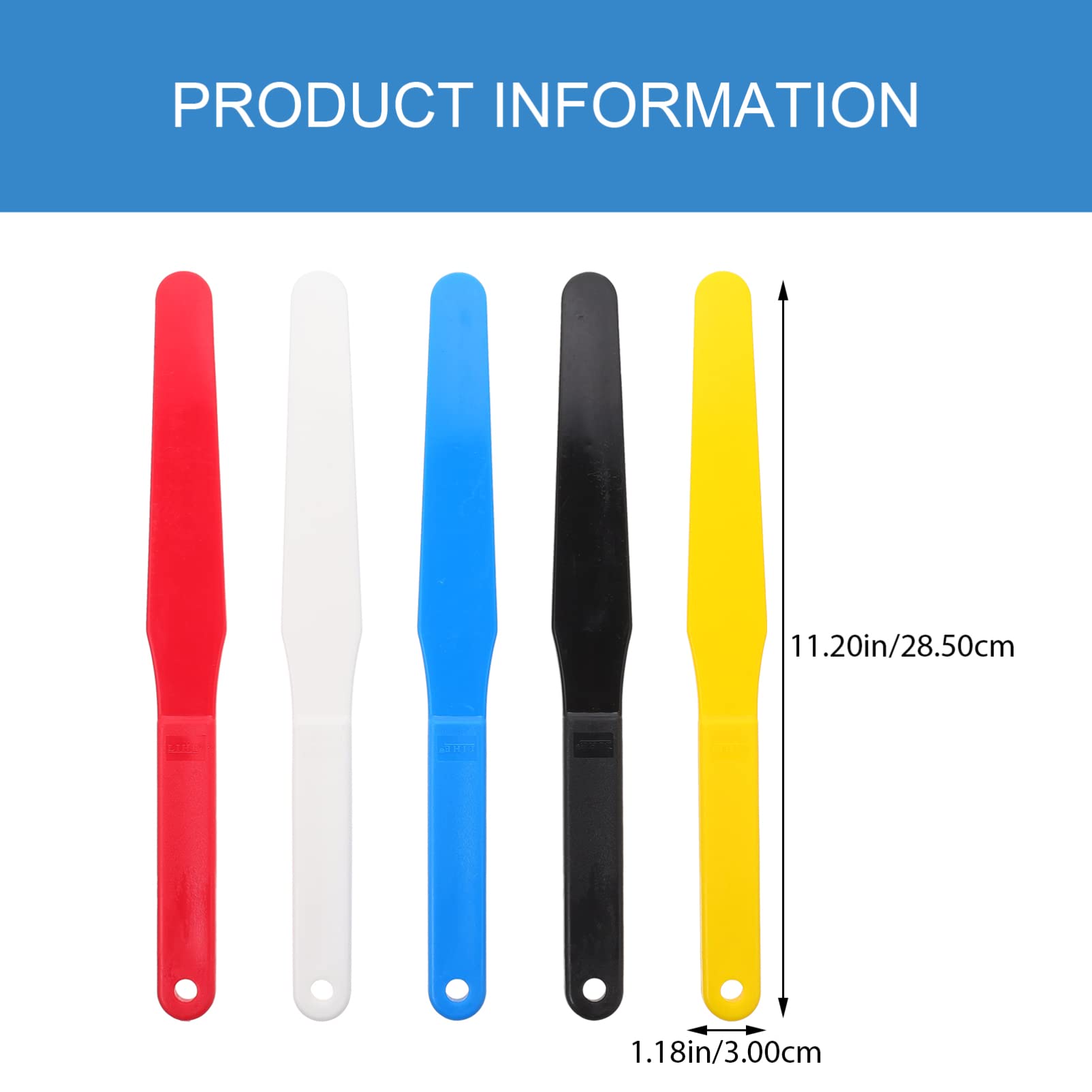 Gogogmee 5pcs Multipurpose Oil Painting Palette Knives for Artists Mixing Scrapers Spatulas Set Plastic for Oil Painting Art Supplies Random Color