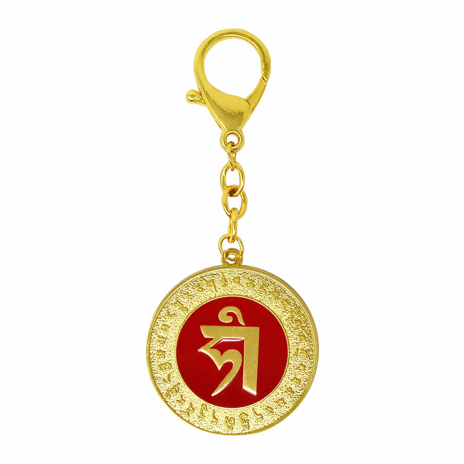 Llavero con talismán de cuatro amigos Feng Shui, Oro, Large