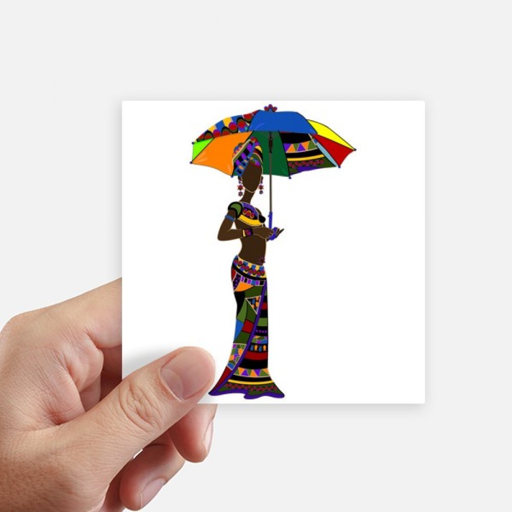 Autocollant de 10 cm robe femme Afrique Noire sticker mural ordi portable et décalcomanie moto