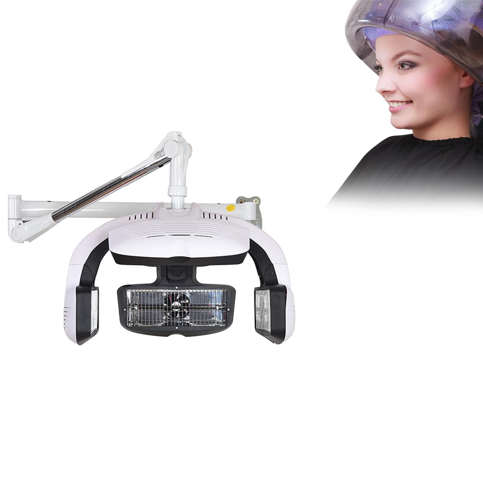 ERICAT Wall Mounted Hair Dryer Professional Hair Hood Dryer with LED Control Panel 360-degree Cycle Heating and Adjustable