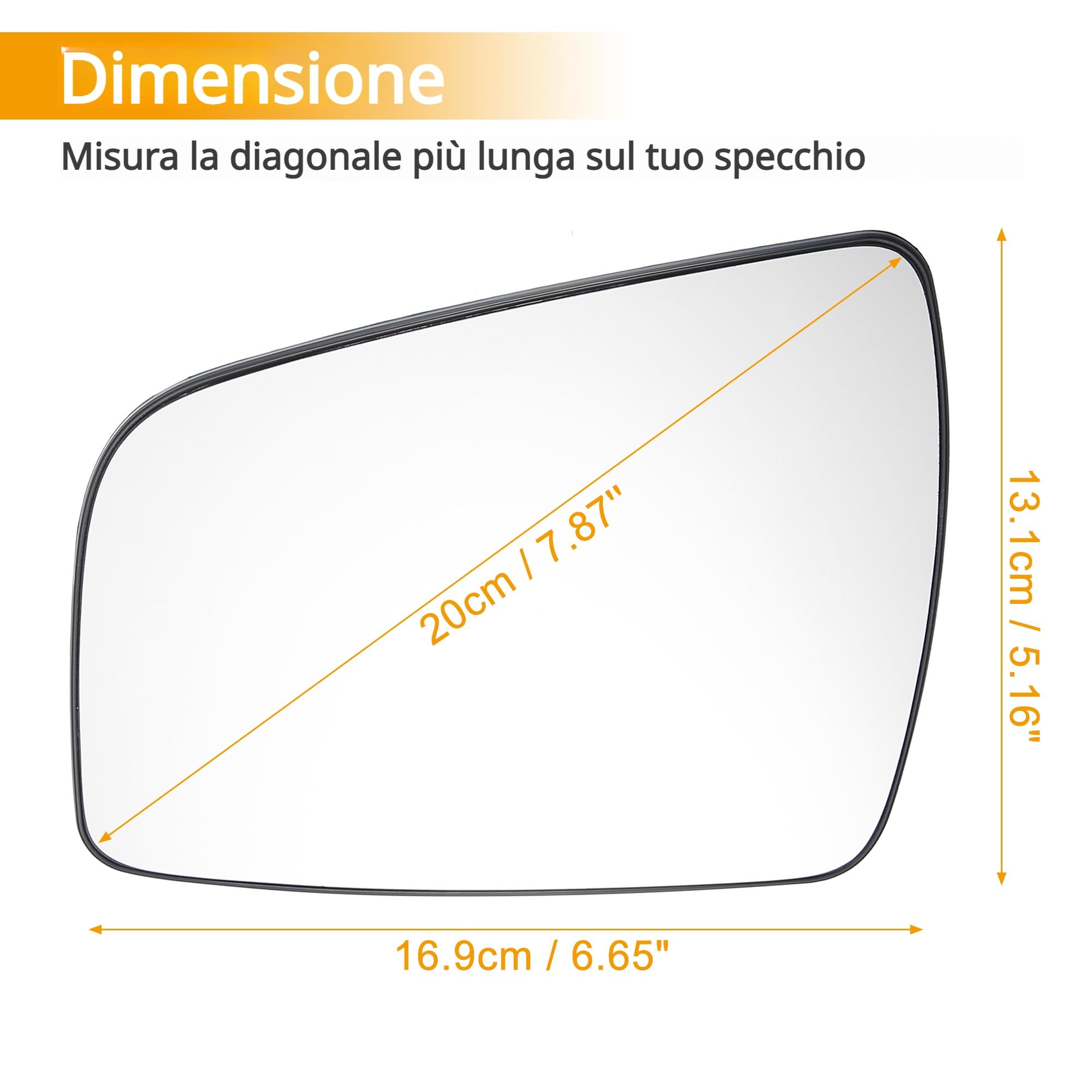 A ABSOPRO Retrovisore Riscaldato Per Opel Zafira B 09-14 1Pc