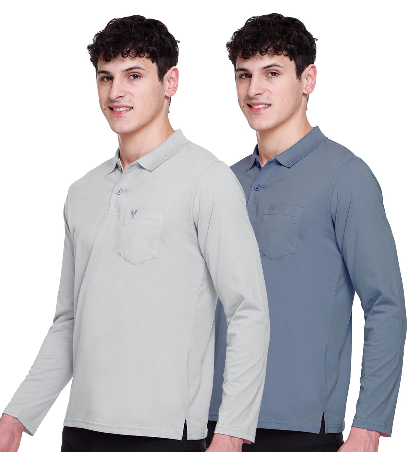 Full Sleeve Polo T Shirt for Man Cotton Regular Fit - Mens T-Shirts with Collar-image-21