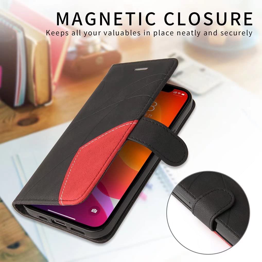 Custodia SEAHAI Per Nokia G60 5G – Pelle PU Con Portafoglio E Supporto – Slot Carte RFID – Flip Cover Magnetica – Nero - 2