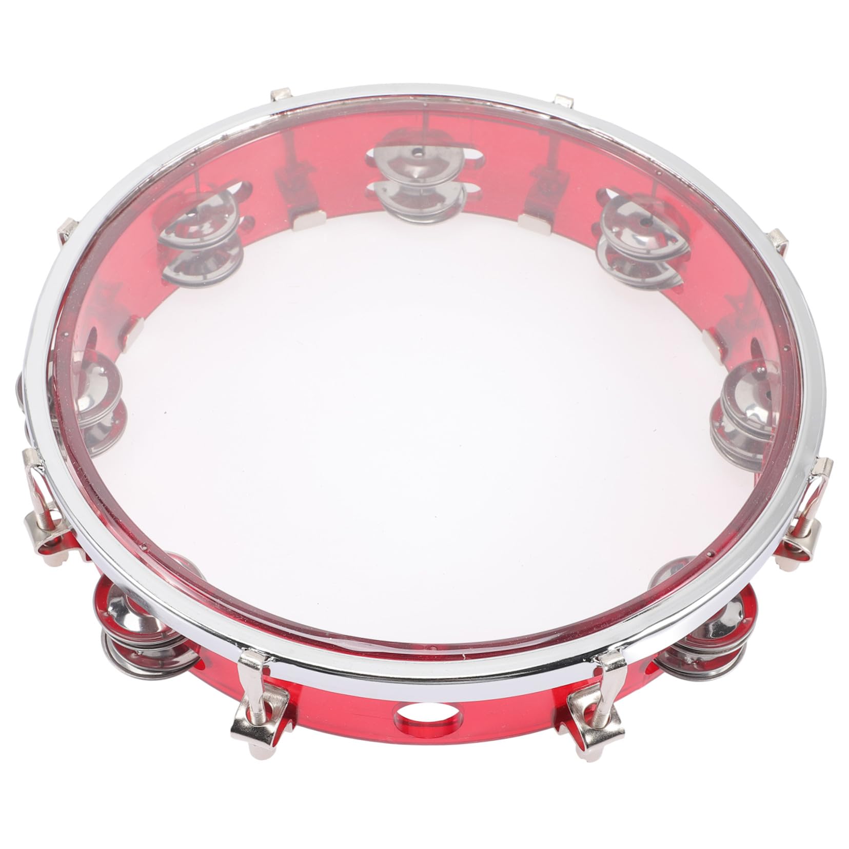 GALPADA Tamburello Mano Campana Strumento Percussione Tamburo Mano Tamburello Portatile Ragazza Strumento Musicale Per Banda