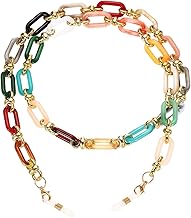 sourcing map Acrylic Glasses Chain, Eyeglass Chain Holder Strap Chains