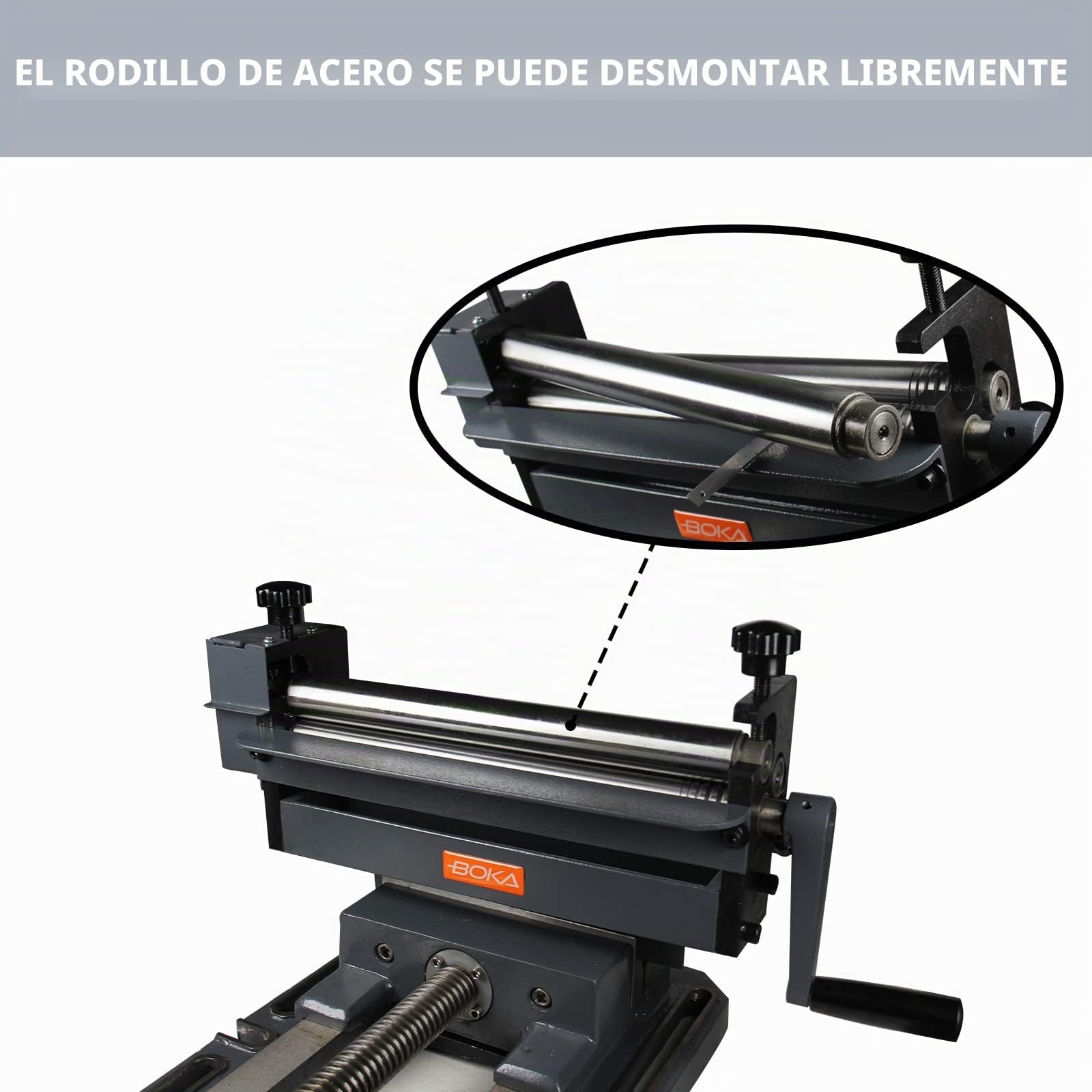 BOKA Dobladora redonda SJ 300, 3 rodillos, 300 mm de ancho, chapa de 1 mm | Dobladora, dobladora redonda, dobladora de chapa, dobladora de rodillos, dobladora de tubos