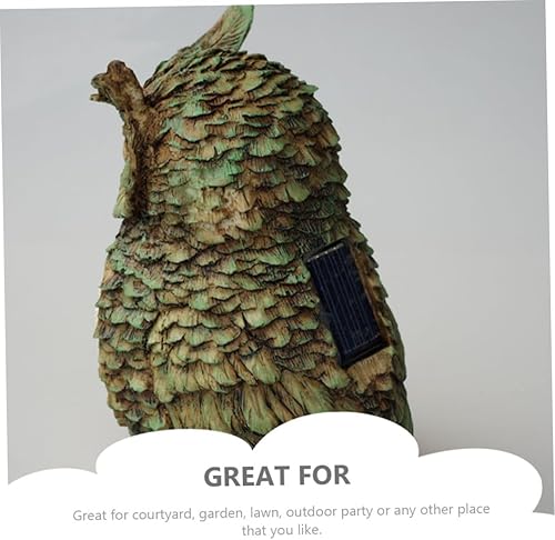 Miniatura 9 de Uonlytech Estatua solar de pájaro de búho solar al aire libre Luces solares exteriores Luces solares Búho Jardín Estatua exterior Luces solares LED