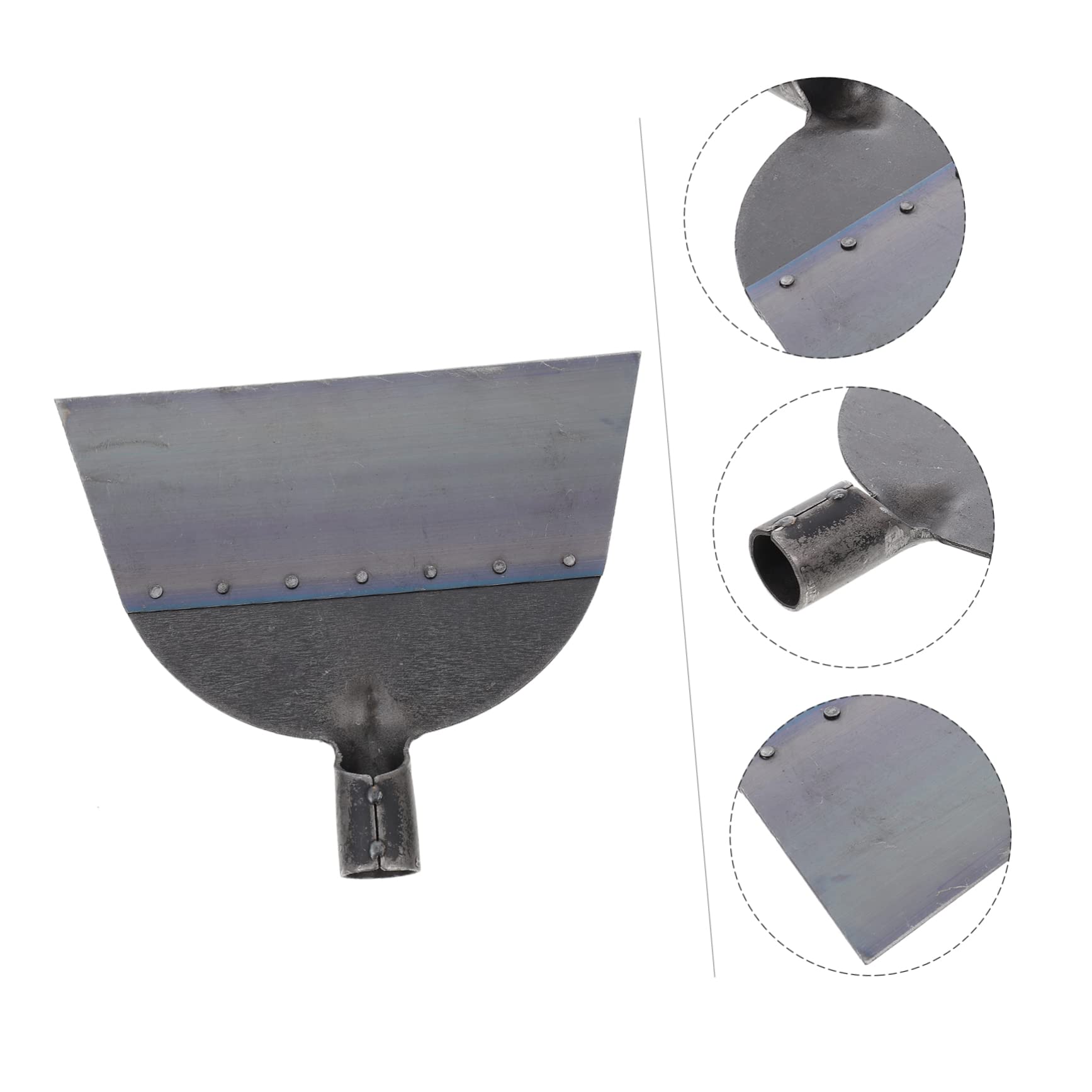 ibasenice Cabeza de Pala de Metal Multiusos de Acero para Excrementos | Repuesto Manual para Gallinero, Ligera y Portátil, Uso en Suelo y Cemento