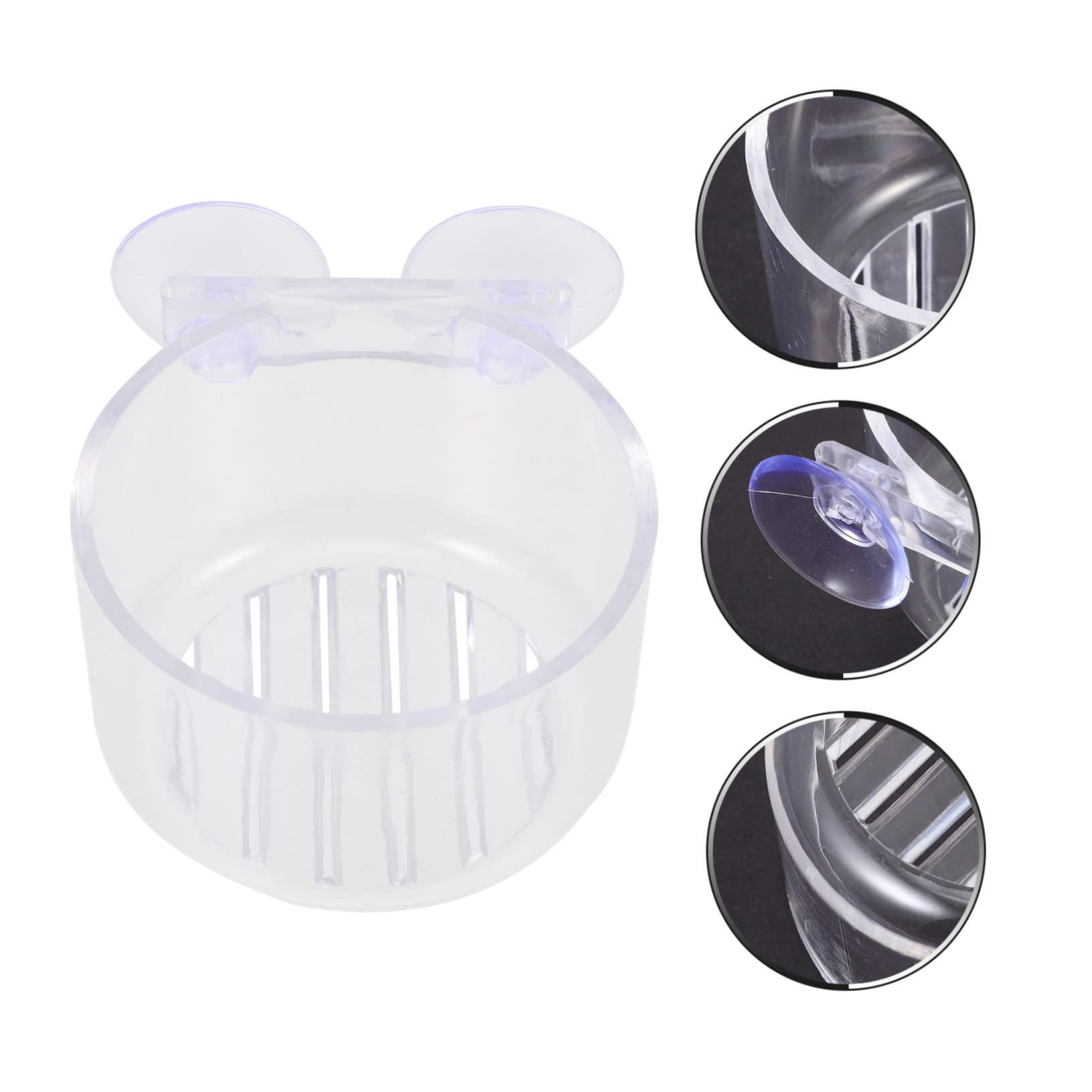 Toddmomy 16piezas Comedero para Peces De Acuario Taza Roja Acrílica Dispensador De Comida Unidades