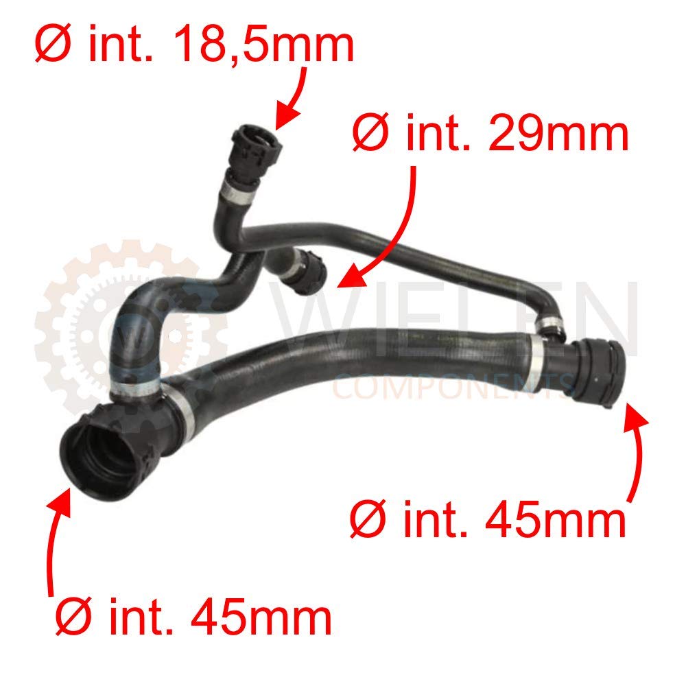 MANICOTTO RADIATORE COMPATIBILE CON TUBO RAFFREDDAMENTO ACQUA BMW 7 740i 750i 17127535742