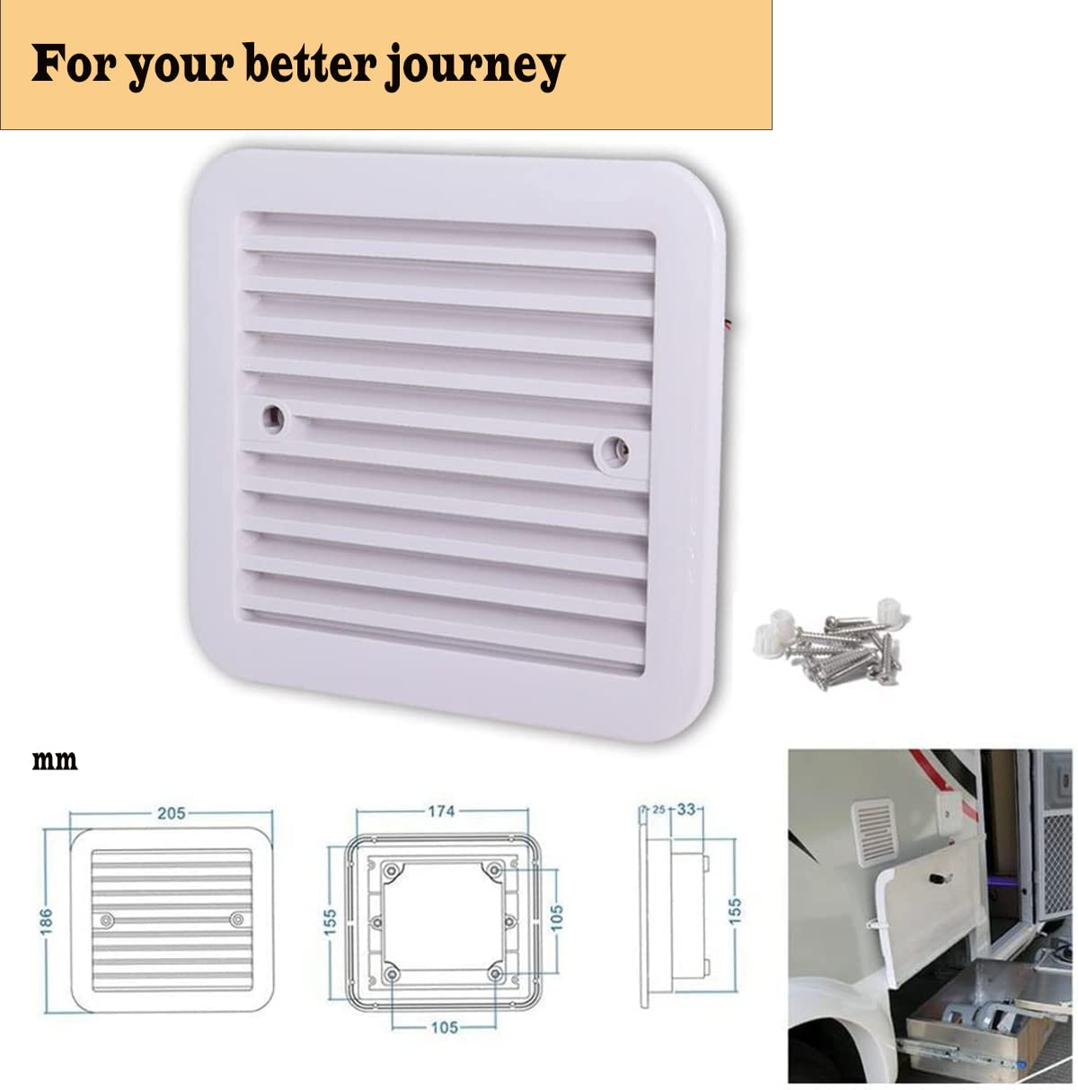 TRA Manual 12V Air/Rain Roof Vent Hatch Fan Caravan RV Parts - Foto 11