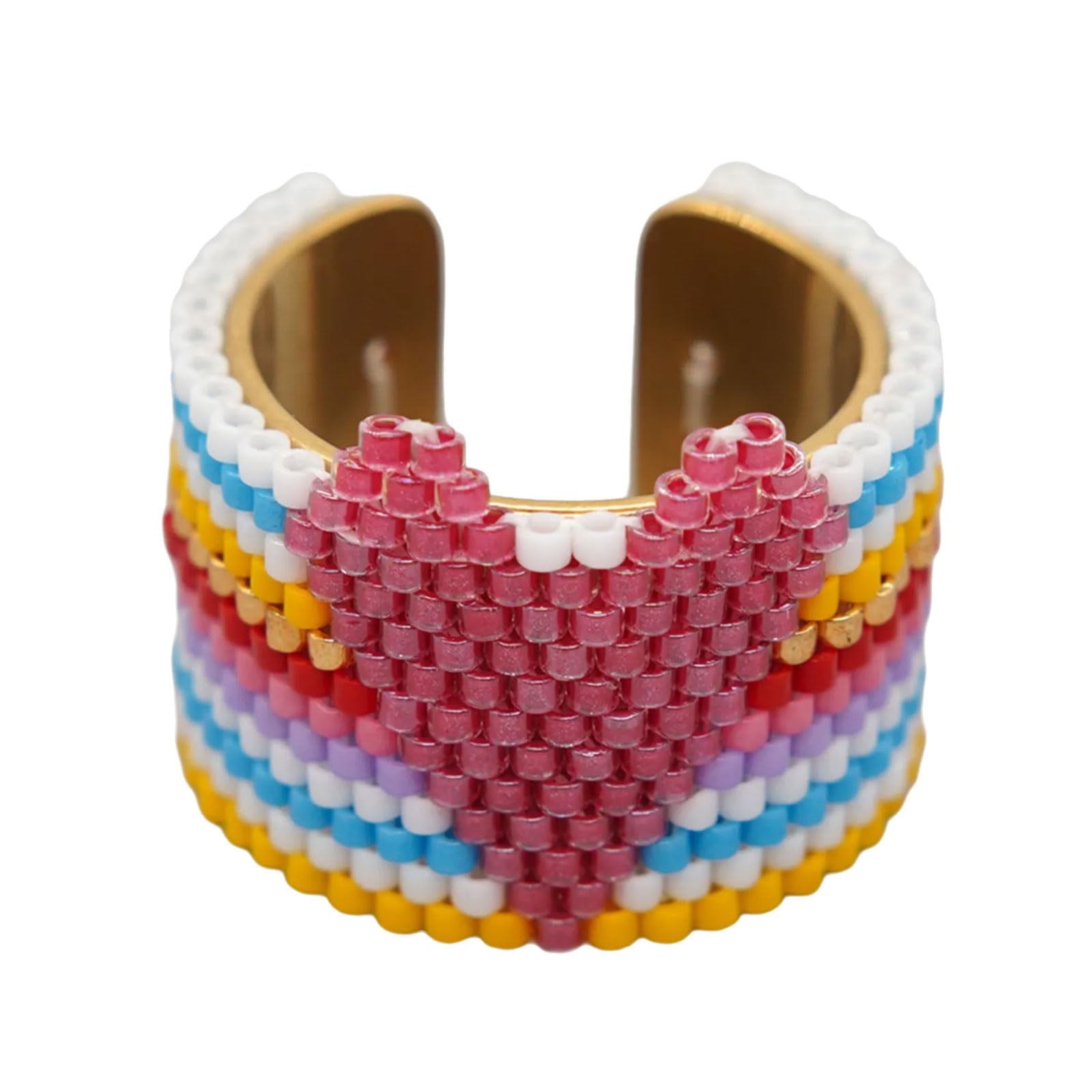 Nonconformist Sequined Hoop Heart Molded Plan Old Beads Rustless Permanent Everyday Jewelry Rural Artisanal Jewelry