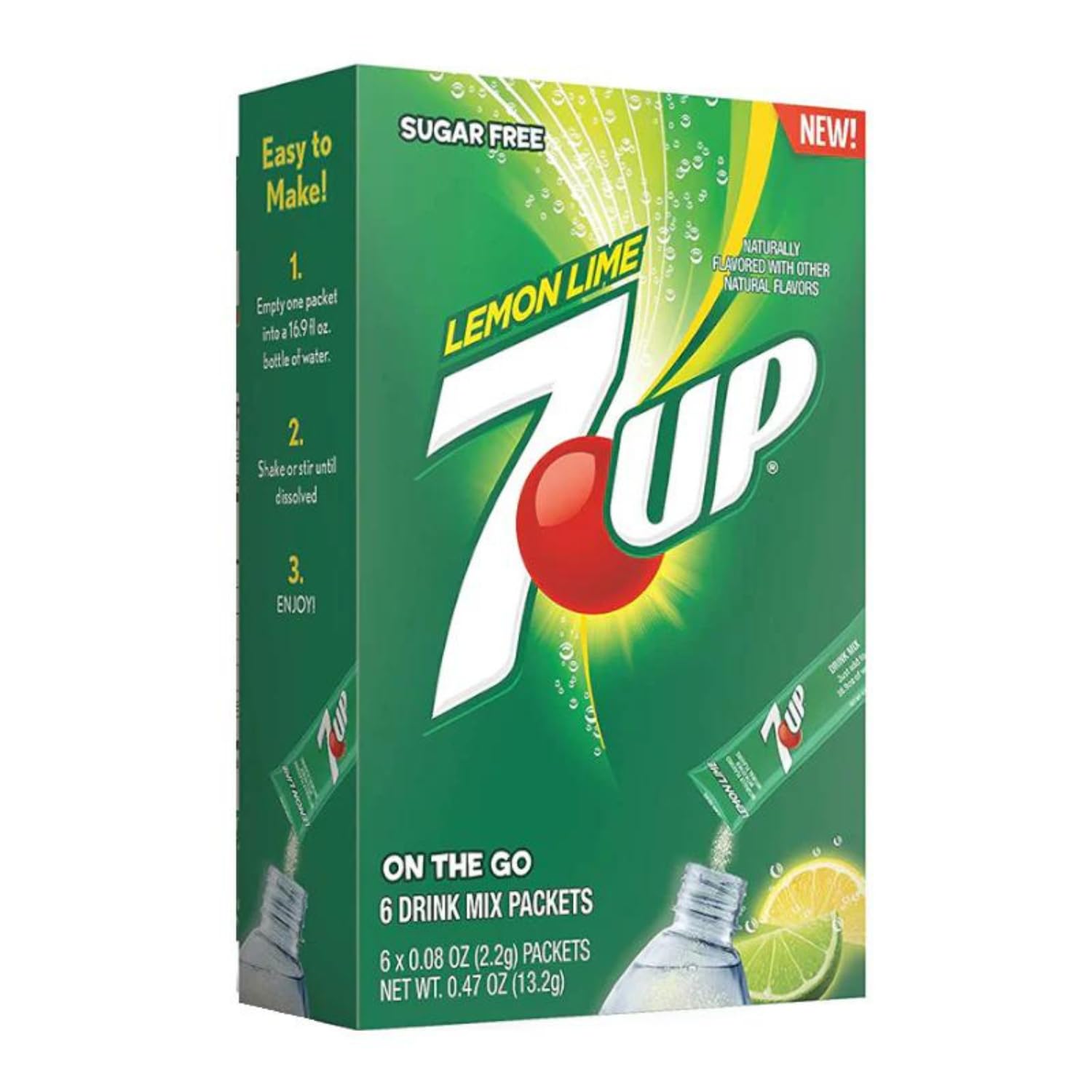 7UP Lemon Lime Powder Drink Mix Sugar Free & Delicious beverages Drink Powder "6 sticks" 0.47oz 13.2g (Imported USA) (B0D94L7MD9) Amazon Price History, Amazon Price Tracker
