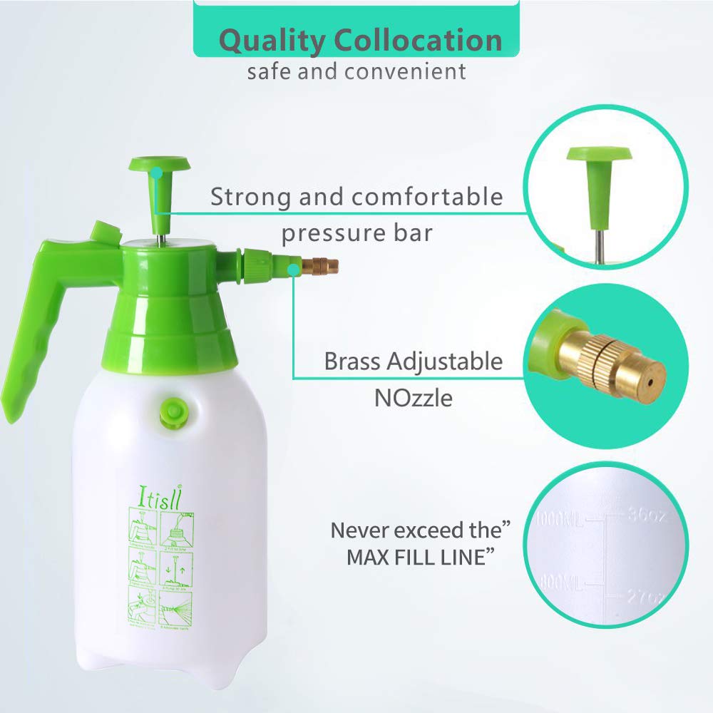 ITISLL Manual Garden Sprayer Hand Lawn Pressure Pump