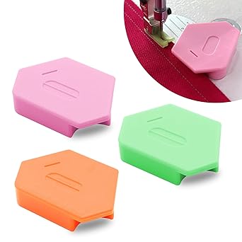 3PCS Magnetic Seam Guide for Sewing Machine, Multifunctional Polygonal Hemmer Guide with Scale, Universal Sewing Quilting Supplies Accessories Tools