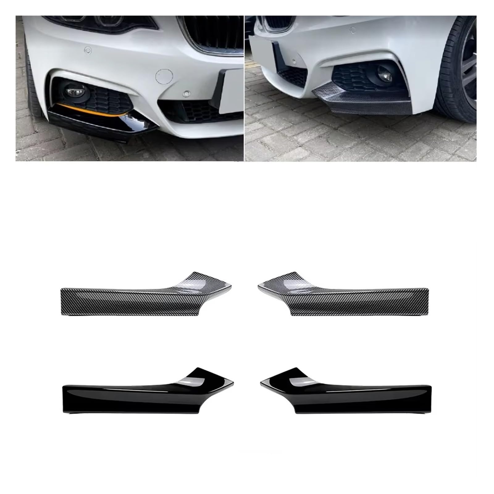 Frontspoiler Frontlippe Für 2 Serie Für F22 Für F23 Für M235i Für M240i Für 220i 228i 230i Für M Für Sport 2014-2022 Frontschürze Seite Lip Frontstoßstange Spoiler(Glossy Black)