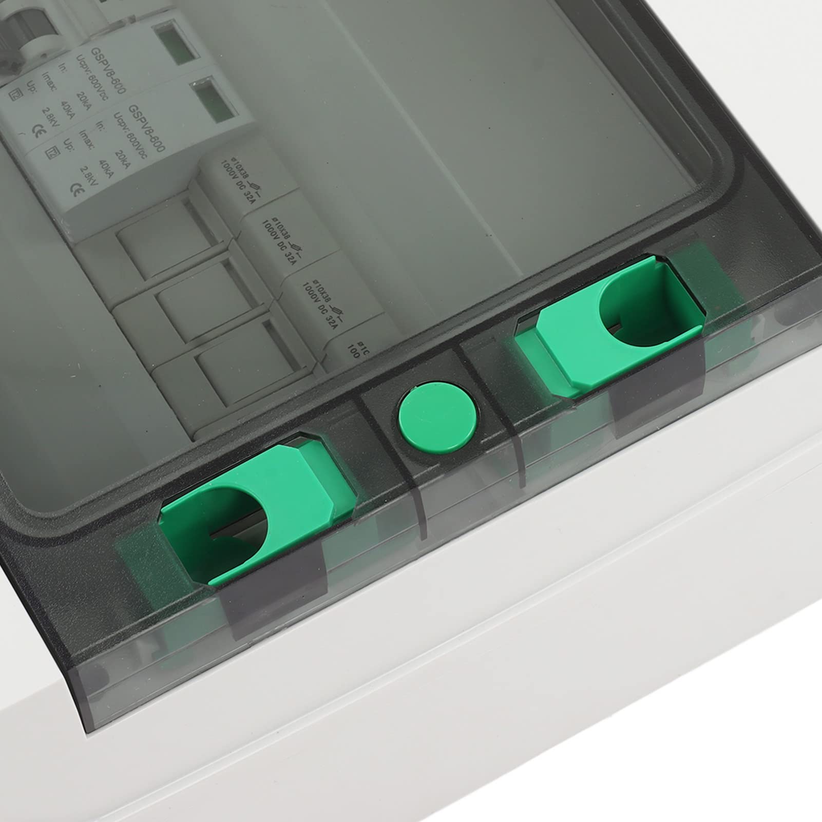 Oumefar Scatola Combinatrice Fotovoltaica Impermeabile IP65 con Fusibile CC e Interruttore per Sistemi di Energia Solare Materiale PVC Configurazione 4 in 1 Uscita