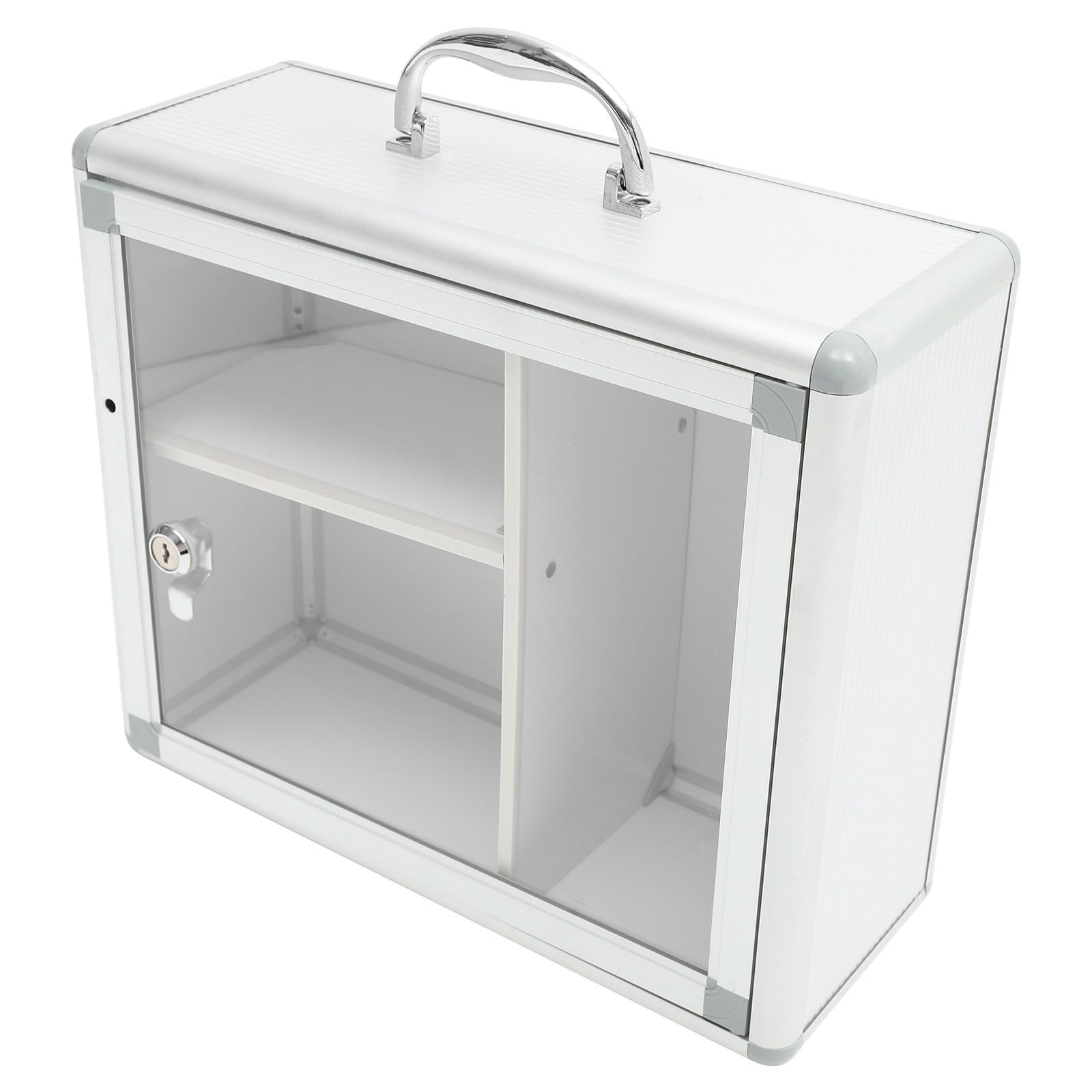 POPETPOP Caja de Almacenamiento de Medicamentos Cerradura para Pared, Multifuncional de Aleación de Aluminio, Adecuado para Uso Hogar y Camping