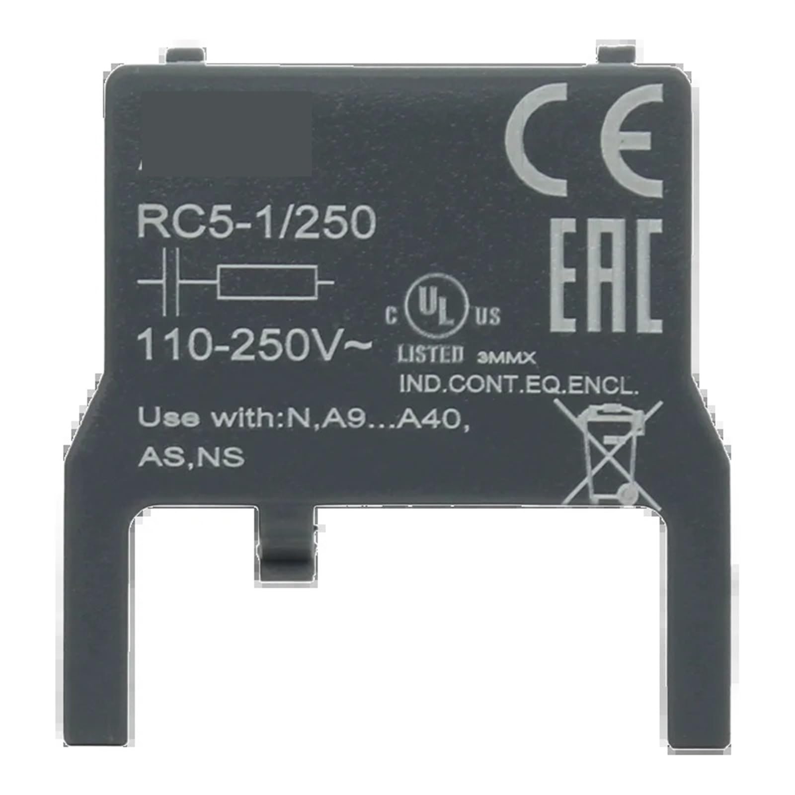 HUUOQIWY Surge Suppressors for Contactor Coils RC5-1/50 RC5-1/250 RC5-2/50 RC5-2/250 RC5-2/440 1Pcs(Rc5-2 250...440v)