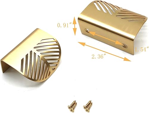 Miniatura 3 de Tiradores de barra curvados de C a C de 1.54 pulgadas, manijas de cajón resistentes, tiradores de gabinete de cocina de latón blanco con tornillos