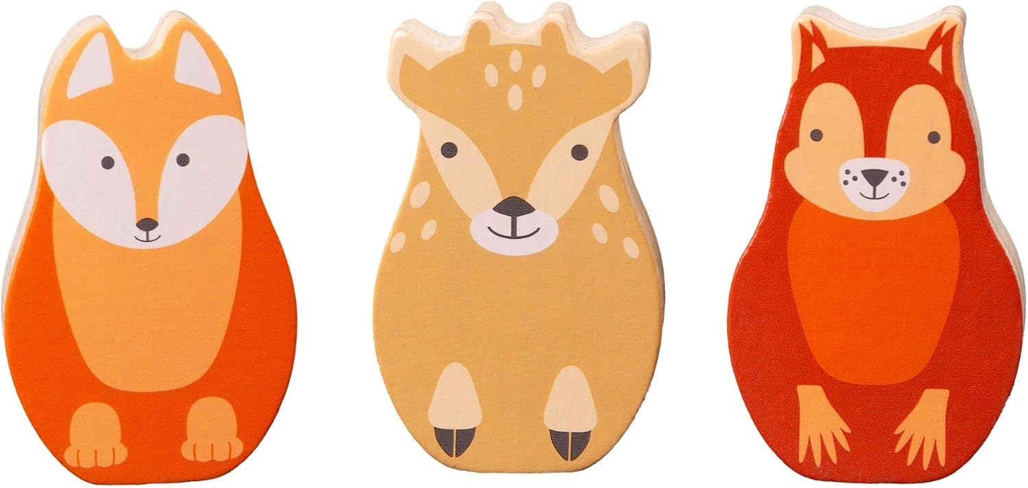 Rosa & Bo Woodlies Collectibles Set of 3 Wooden Character Toys for Toddlers 12+ Montessori Fantasy Little World Play (Flyte