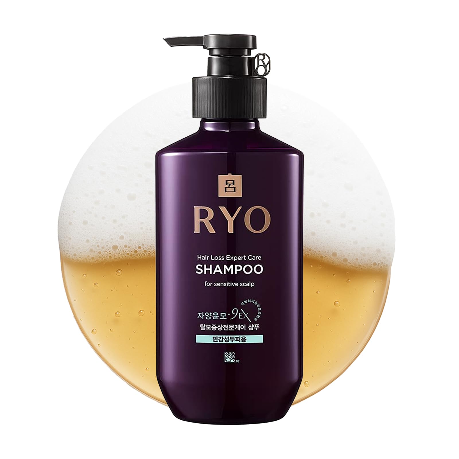 Ryo Hair Loss Expert Care Shampoo (Pack Size: 400ml) for Sensitive Scalp, Oily & Dry Hair, Unisex-Adults