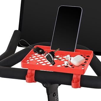 Upgraded Sports Phone Holder for Peloton Bike/Peloton Bike+, Secure&Durable Plastic Phone Holder for Spin Bikes, with a Screwdriver, Easy to Install&Multi-Functional, Fits for Most Mobile Devices, etc
