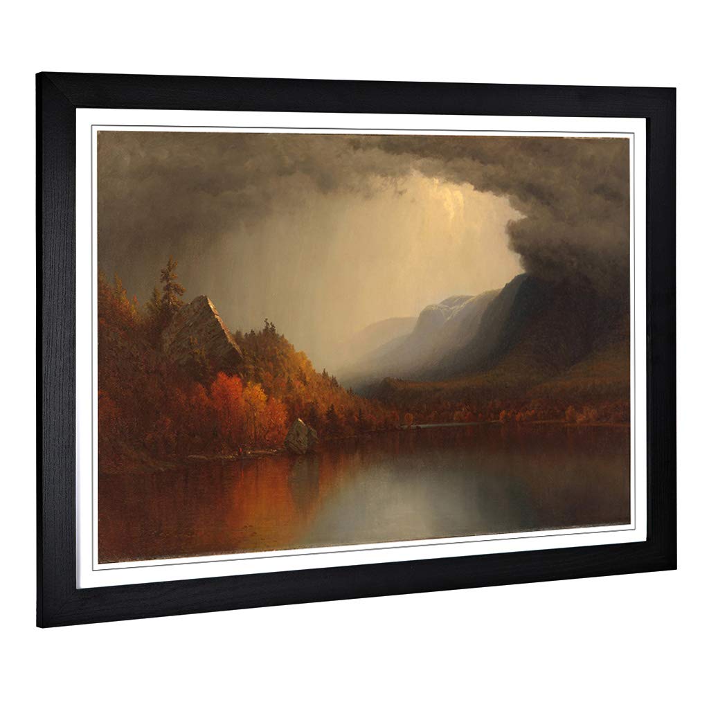 Big Box Art Framed Print of Martin Johnson Heade A Coming Storm Design | Wall Art Picture | Home Decor for Kitchen, Living Room, Bedroom, Hallway, Black, A2 / 24.5x18 Inch / 62x45cm