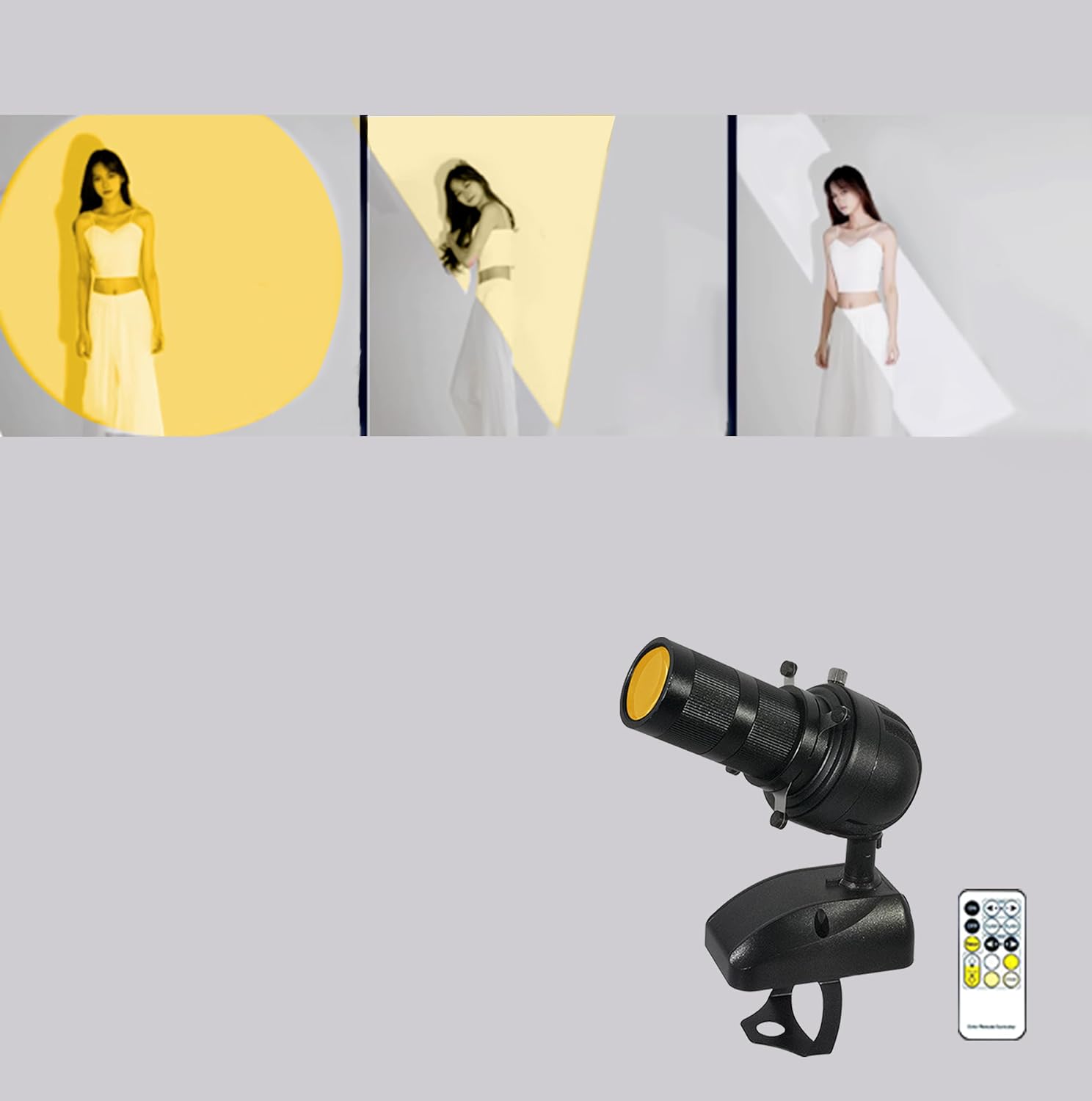GOBO Light/Gallerylight,pinspot by manually Beam Angle and Focus,Shapeable spot Light for Gallery,muserm,Concert,Stage