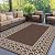 GENIMO Outdoor Rug 5' x 8' Waterproof for Patios Clearance, Reversible Outdoor Plastic Straw Rug Carpet, Camping Mats for Outdoor Decor, RV, Backyard, Deck, Balcony, Picnic, Coffee & Beige