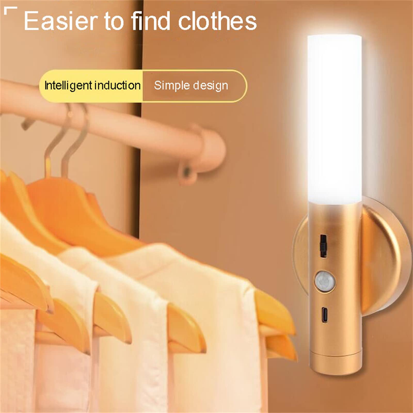 Modern Wall Sconces Lighting Battery Operated Set Of 2,No Wiring Rechargeable Wall Lights