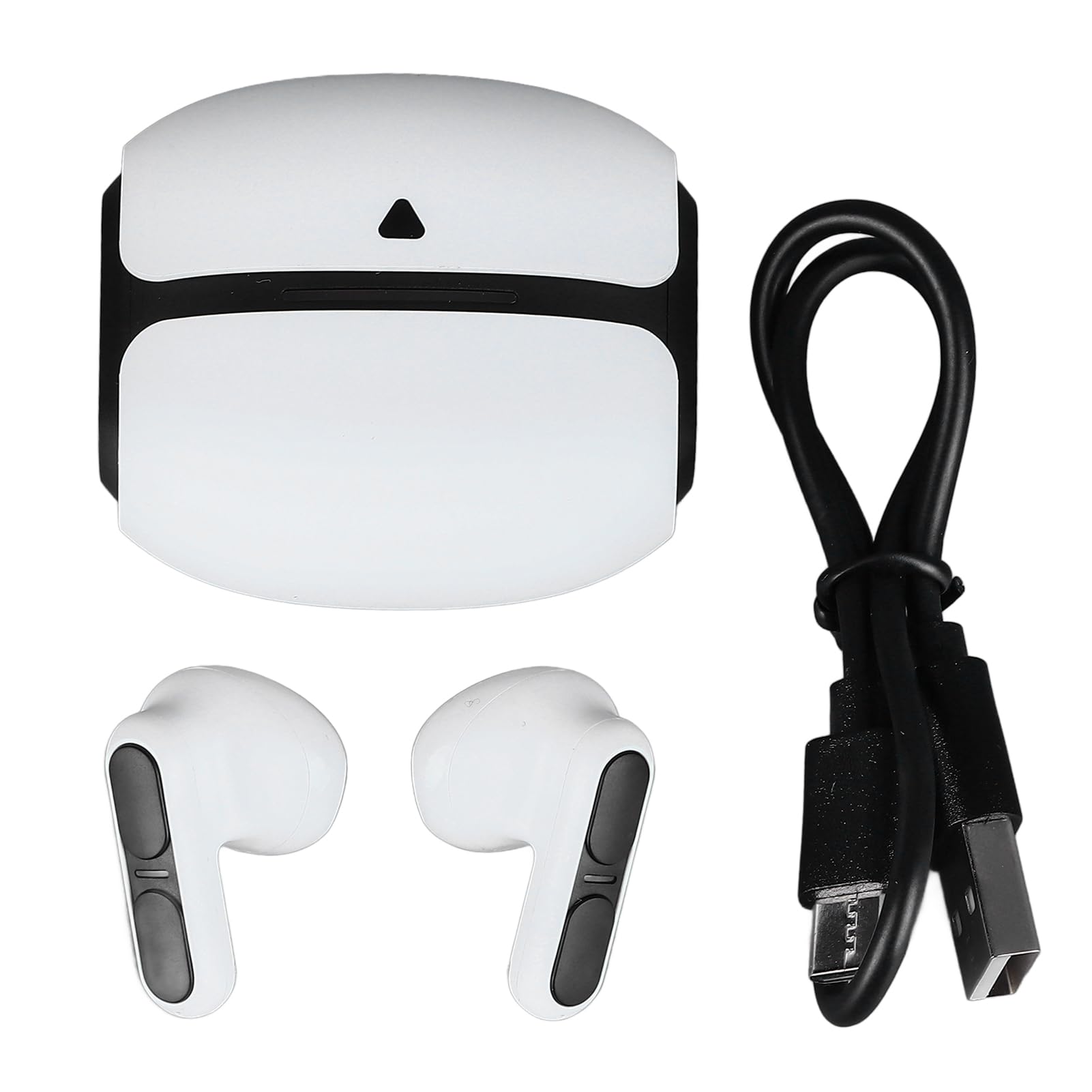 Cuffie Wireless, Auricolari Bluetooth 5.3 a Bassa Latenza Ergonomici con Custodia di Ricarica per Gaming per Tablet (bianco)