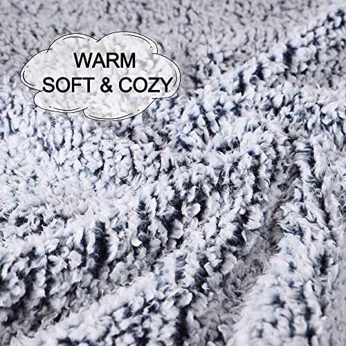 EMME Sherpa Ultra Soft Warm Fuzzy Fleece Throw Blanket, 152 x 203 cm Microfiber Cozy Blanket for Couch & Sofa, Lightweight - Image 4