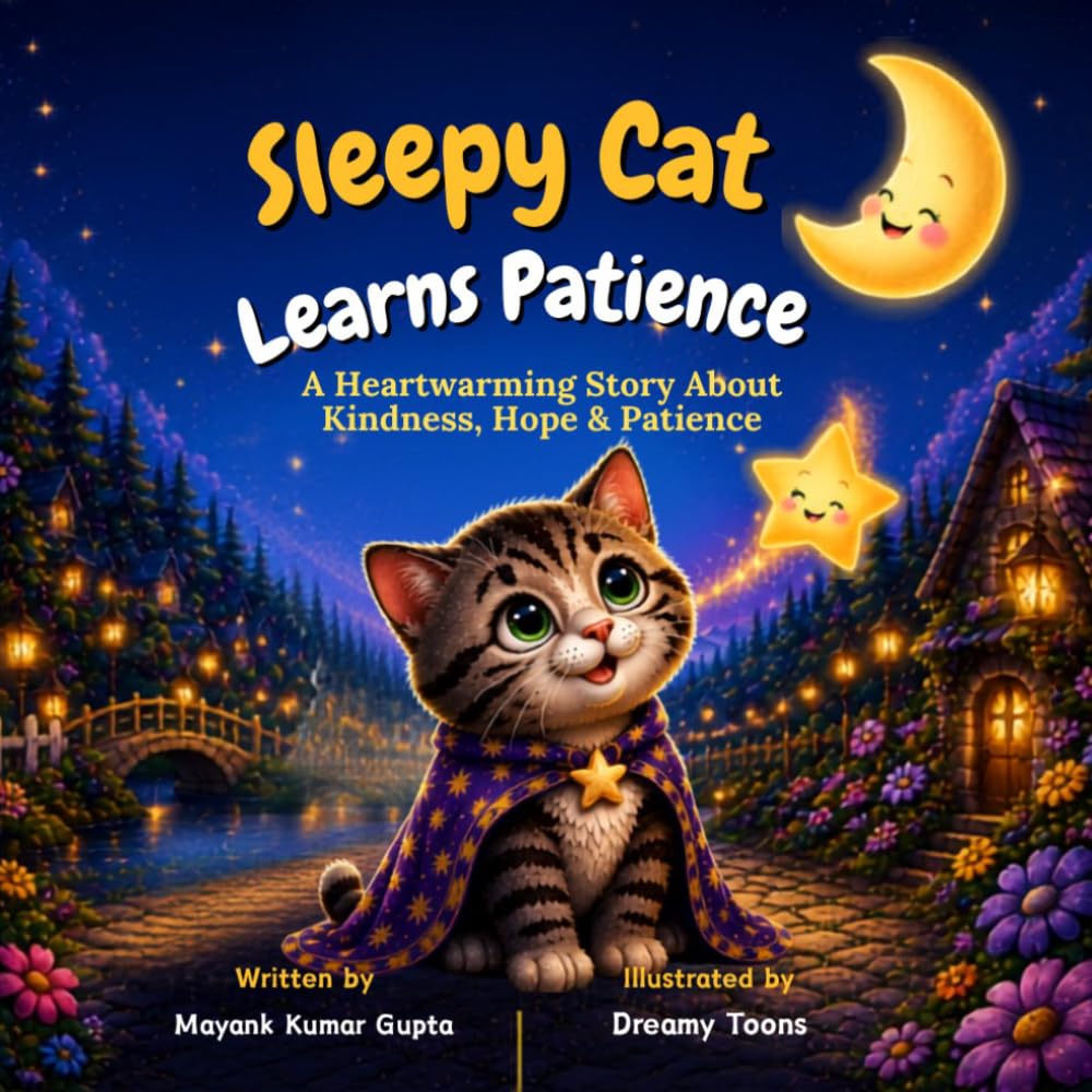 Sleepy Cat Learns Patience: A Heartwarming Bedtime Story About Patience, Hope, and Kindness (Dreamy Toons Life Lessons Series)