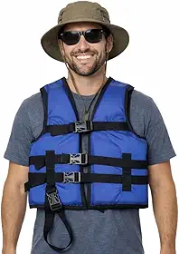 Colete Salva-Vidas Adulto para Caiaque e Esportes Aquáticos – Ajustável, Confortável, Fechos Reforçados, Alta Flutuação, Ideal para Lazer, Pesca, Passeios e Atividades