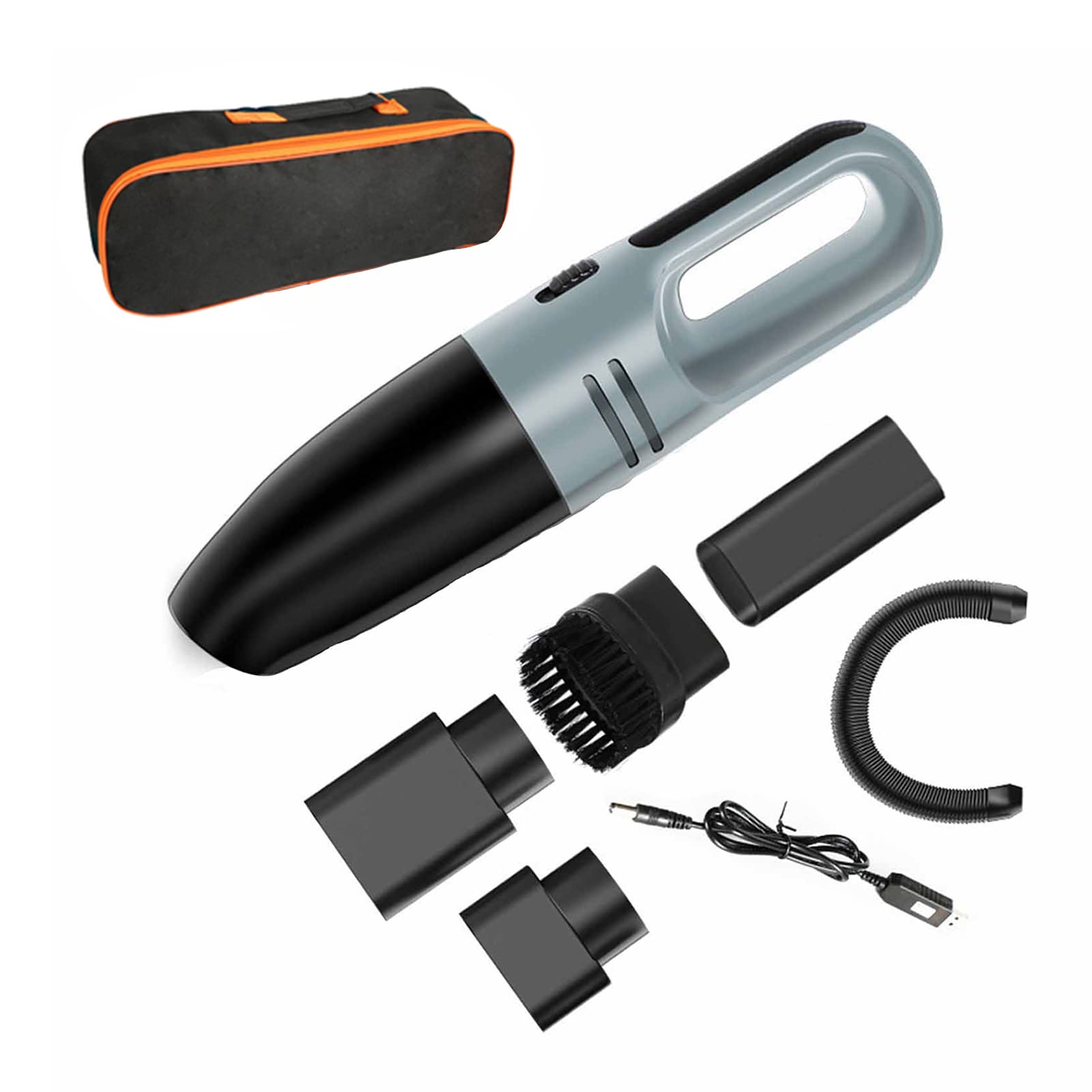 Mini Aspirador de Mano inalámbrico de 12 V para Coche, Aspirador de Mano de Alta succión, Aspirador de Doble Uso húmedo y seco para Interior de Coche, hogar, Oficina, Negro